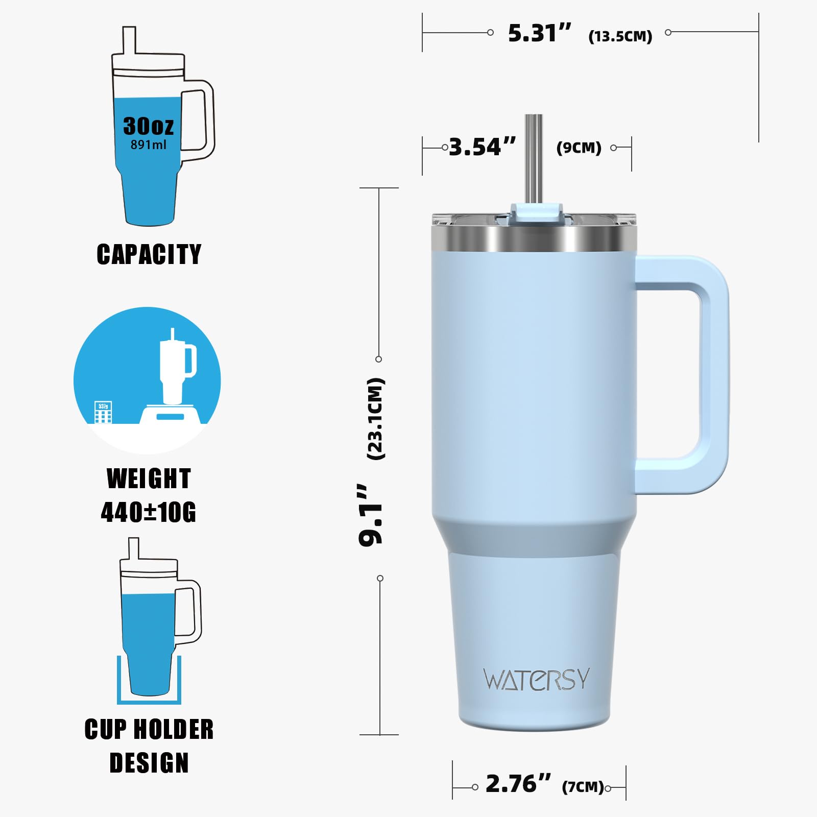 30 oz Tumbler with handle