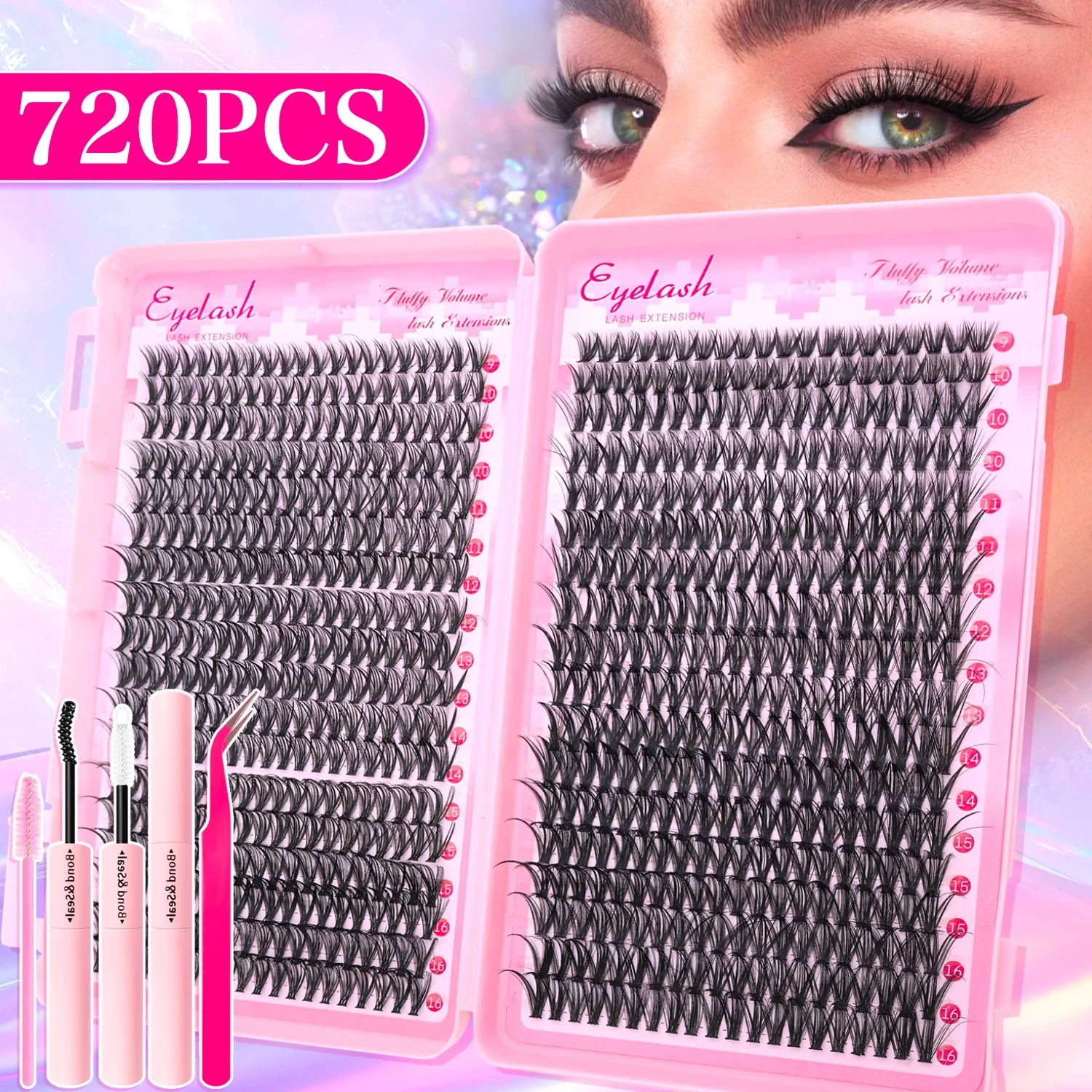 720/200pcs eyelash Extension Kit