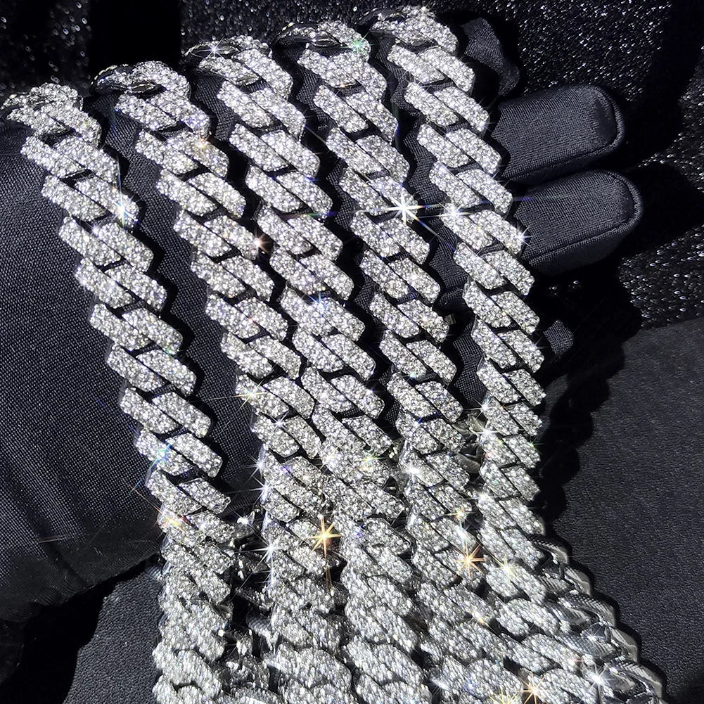 14mm Iced Out  Link Chain Necklace