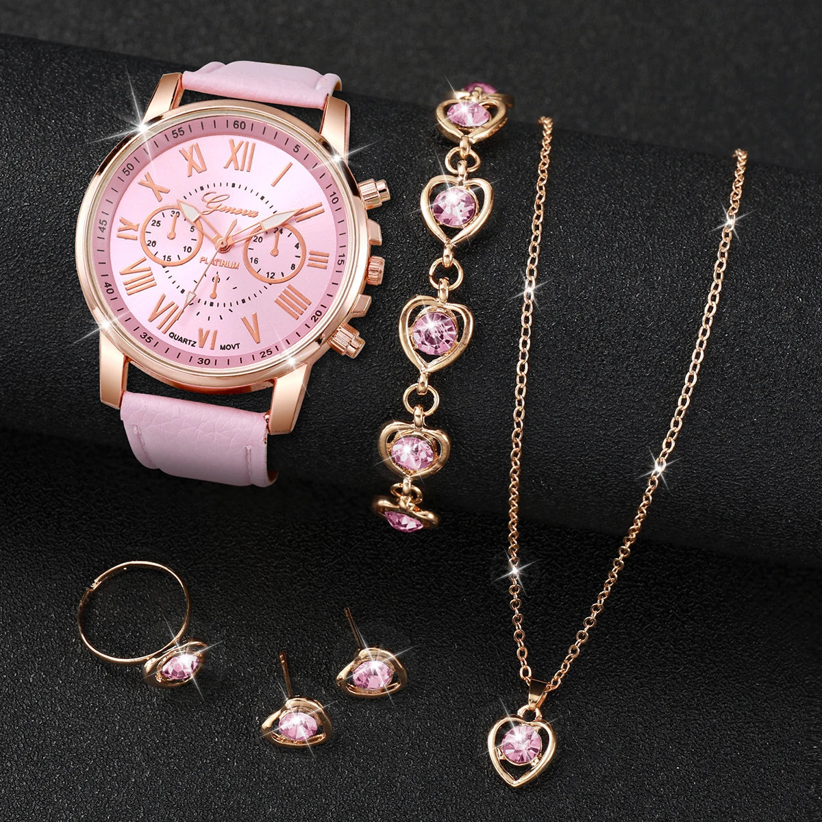 5/6PCS Women's Quartz Watch set