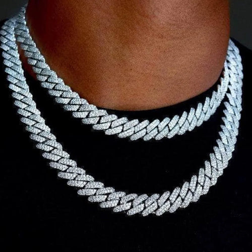 14mm Iced Out  Link Chain Necklace
