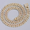 14mm Iced Out  Link Chain Necklace