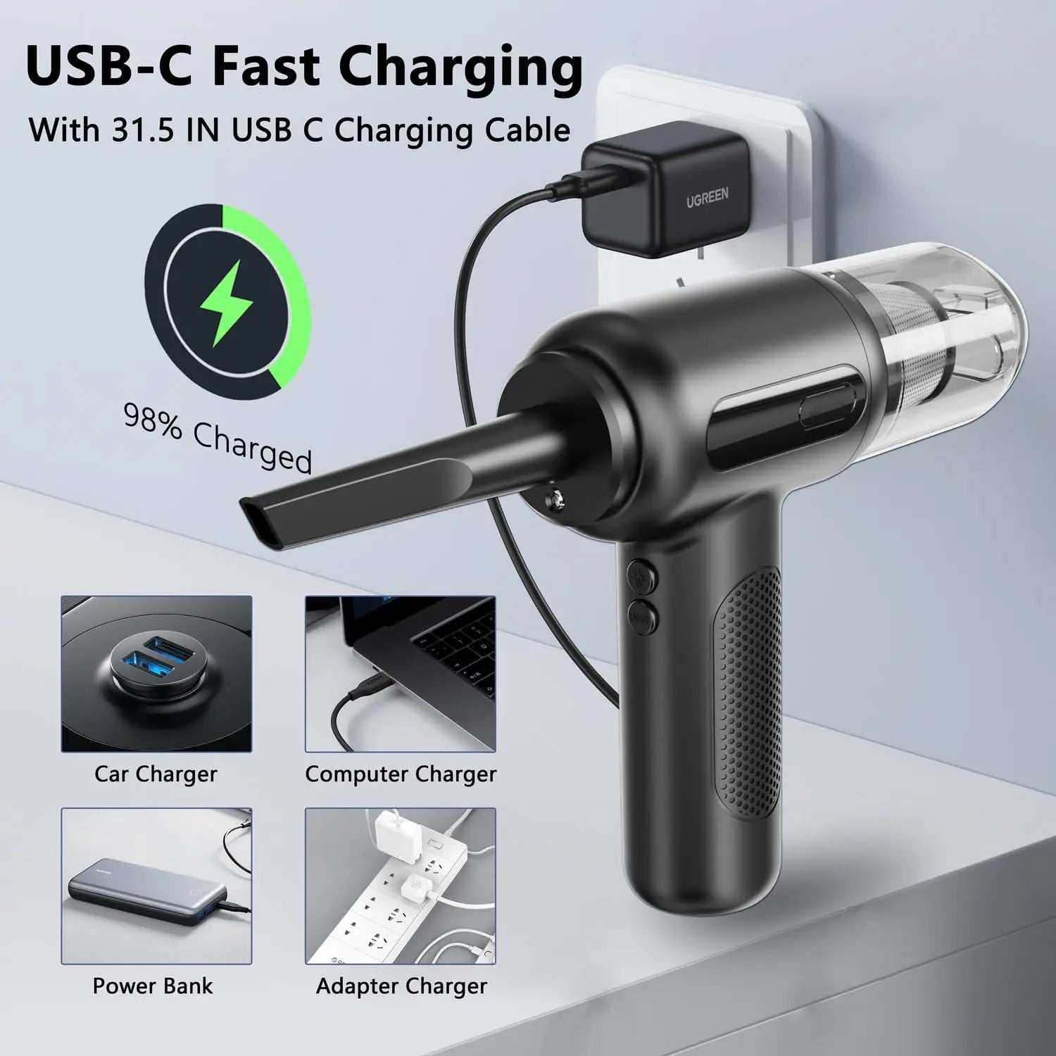 Air Duster - High-Power Suction, 6000mAh Dual-Purpose