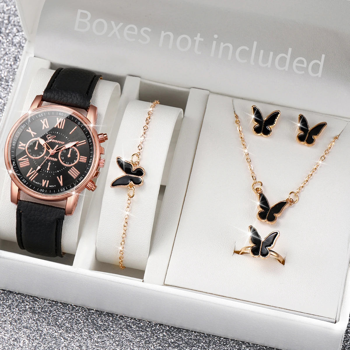 5/6PCS Women's Quartz Watch set